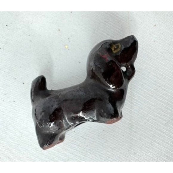 Dachshund Wiener Dog Miniature Ornaments Set of 4 Antique Red Clay - Picture 5 of 7